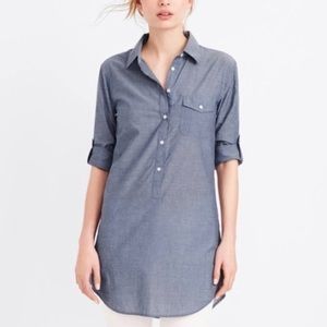 J. Crew Factory chambray popover top